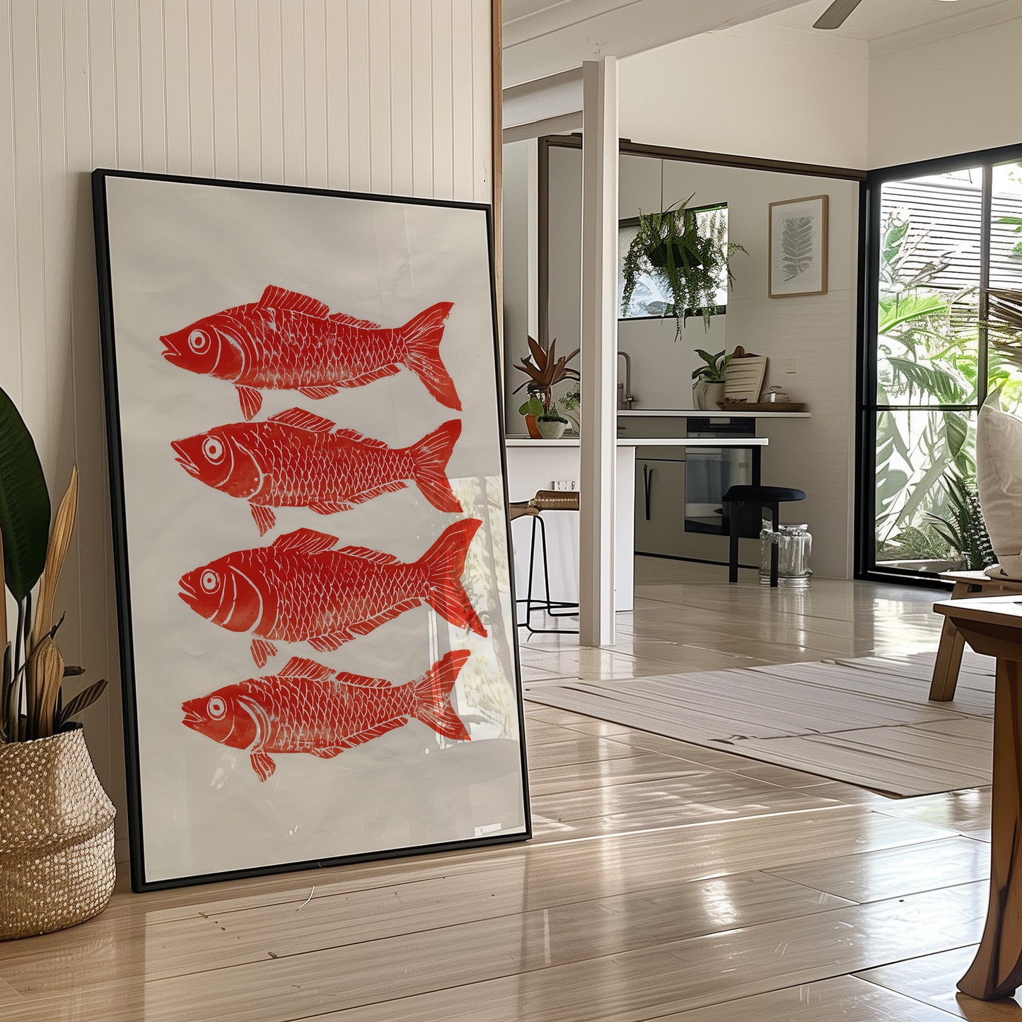 Red Fish Dance In Morning Light