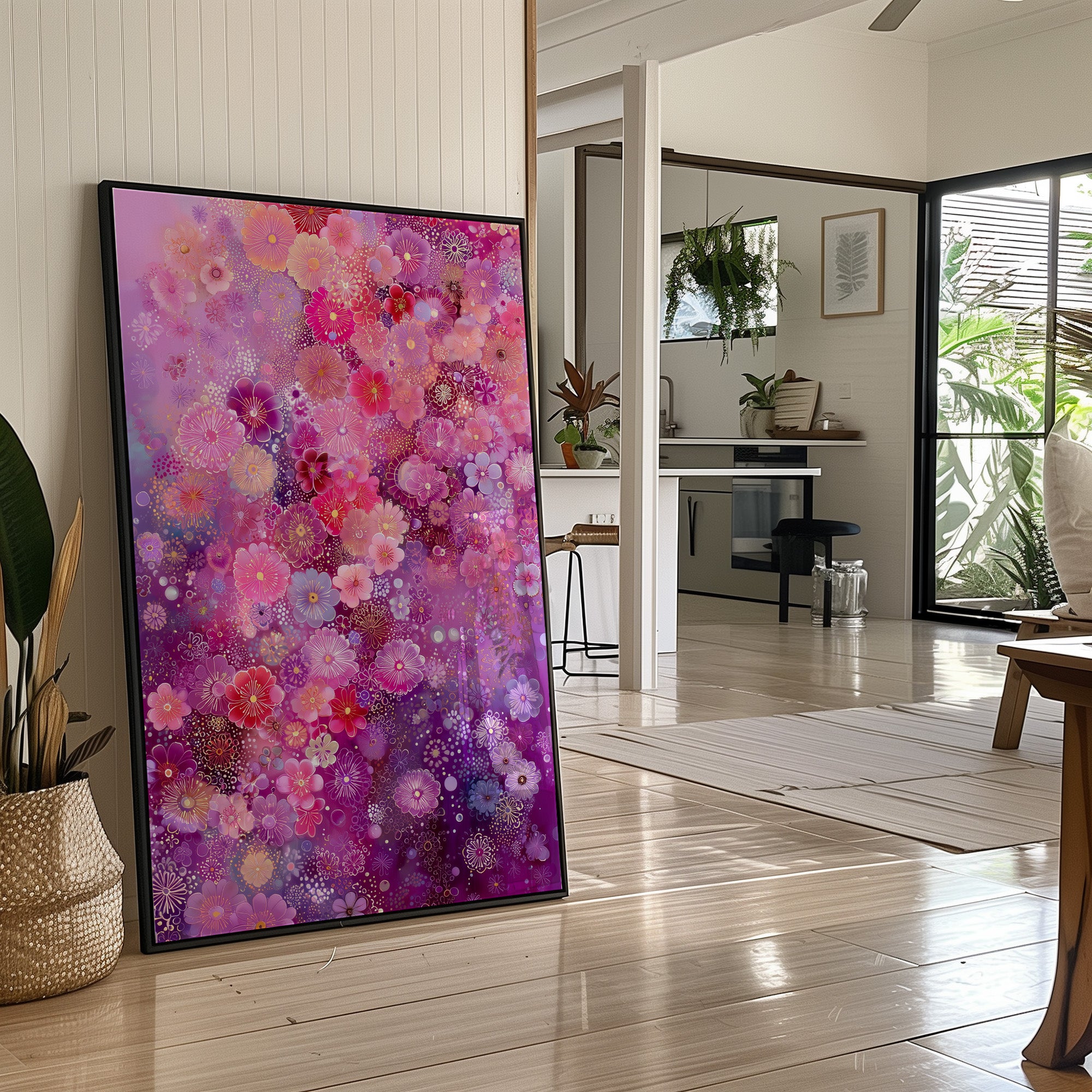 Cherry Blossoms Dance Through Purple Dreams