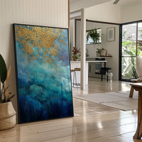 Golden Storm Breaks Over Azure Seas