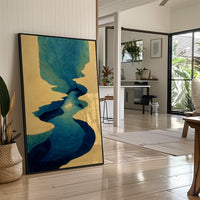 Turquoise Rivers Cut Golden Plains