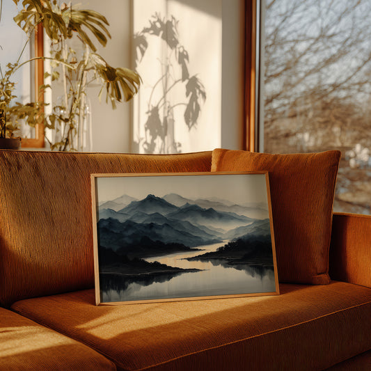 Misty Peaks Mirror Morning Light