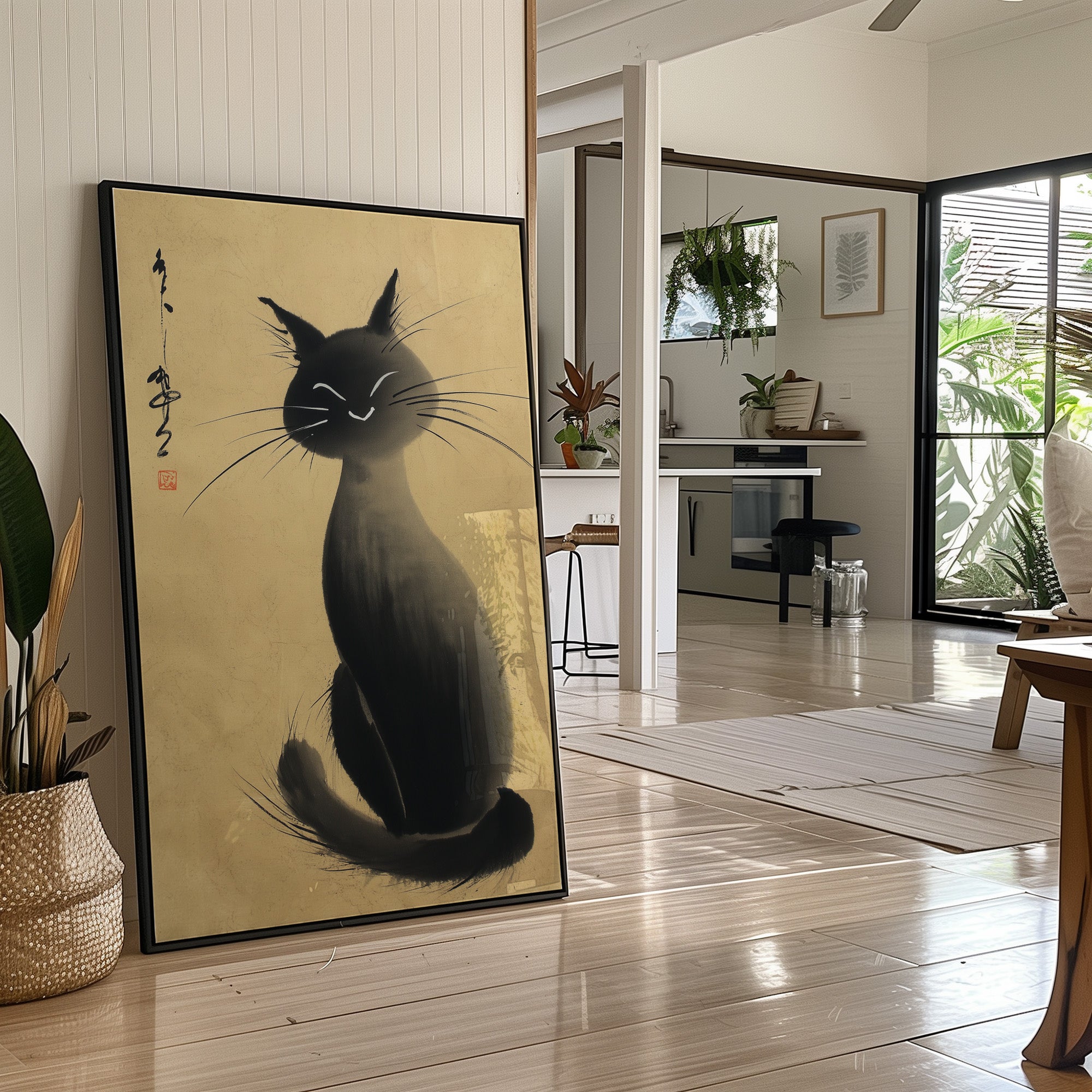 Midnight Cat Grins At Dawn