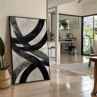 Bold Curves Dance In Monochrome