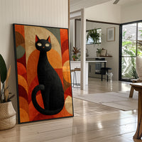 Autumn Cat Dances With Circles