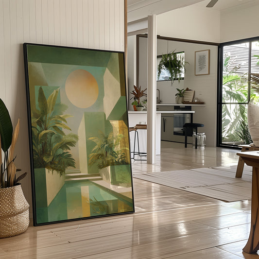 Palms Dance In Geometric Sunlight