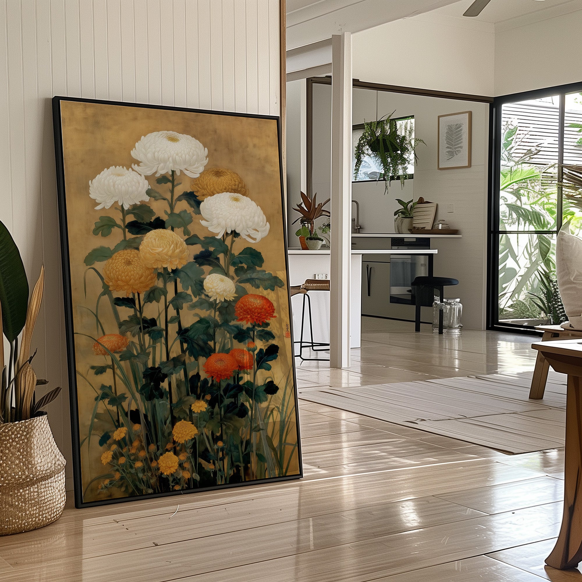 Chrysanthemums Dance In Golden Light