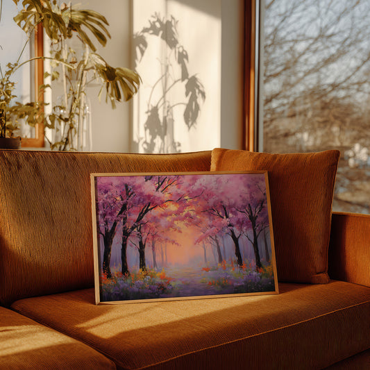 Cherry Blossoms Paint The Dawn Path