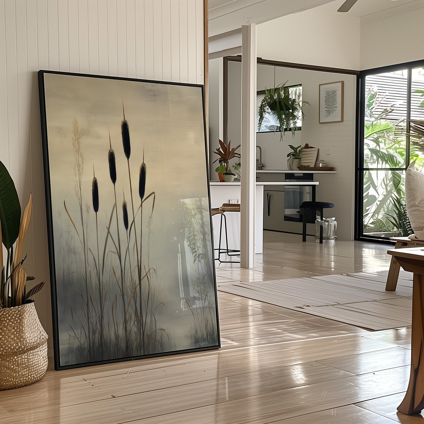 Cattails Dance Above Evening Mist
