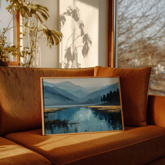 Mountain Lake Holds Evening's Secrets