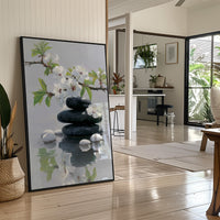 Cherry Blossoms Dance Above Still Waters