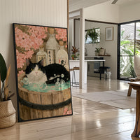 Sake Bath Under Cherry Blossoms