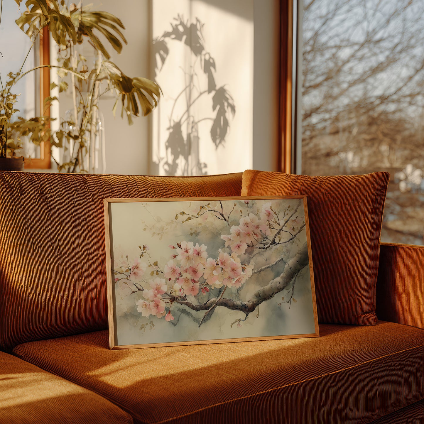 Cherry Blossoms Paint Morning Peace