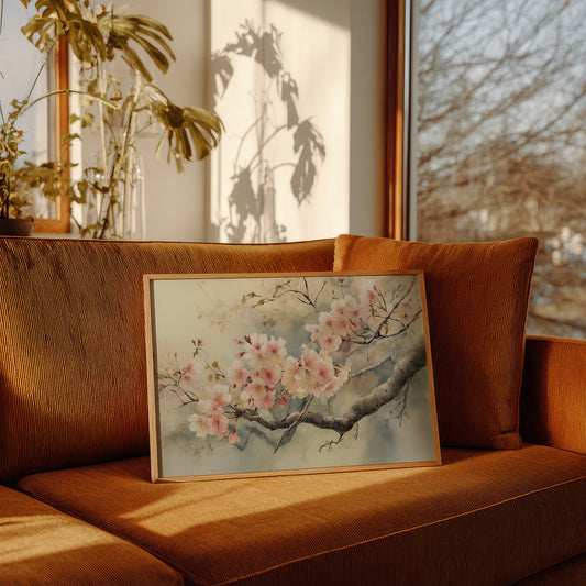 Cherry Blossoms Paint Morning Peace