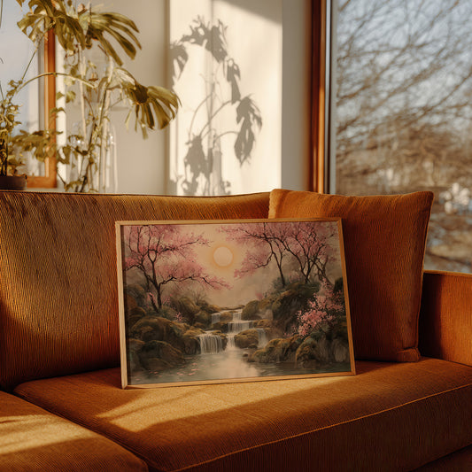 Cherry Blossoms Guard Ancient Waters