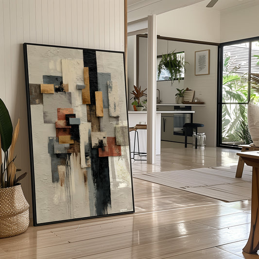 Sunlit Corner Bar Meets Abstract Dawn