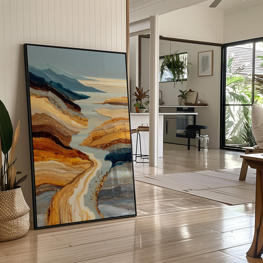 Desert Rivers Carve Golden Paths