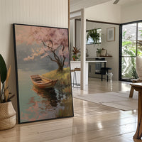 Cherry Blossoms Guard The Quiet Harbor