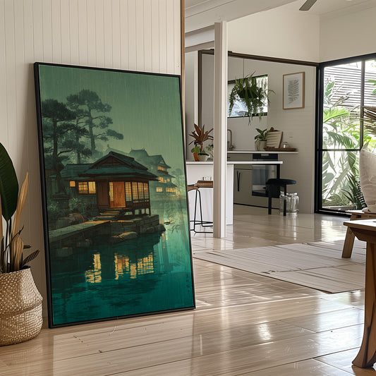 Lanterns Float On Emerald Waters