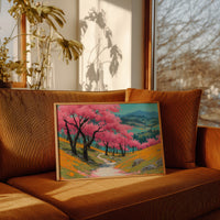 Cherry Blossoms Paint Mountain Valleys