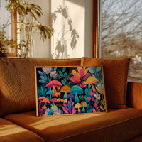 Midnight Garden's Neon Mushroom Ballet