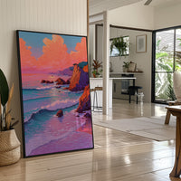 Coral Cliffs Meet Twilight Waves