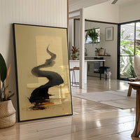 Ink Rivers Flow Through Golden Light