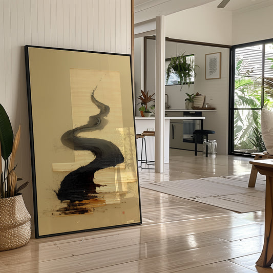 Ink Rivers Flow Through Golden Light