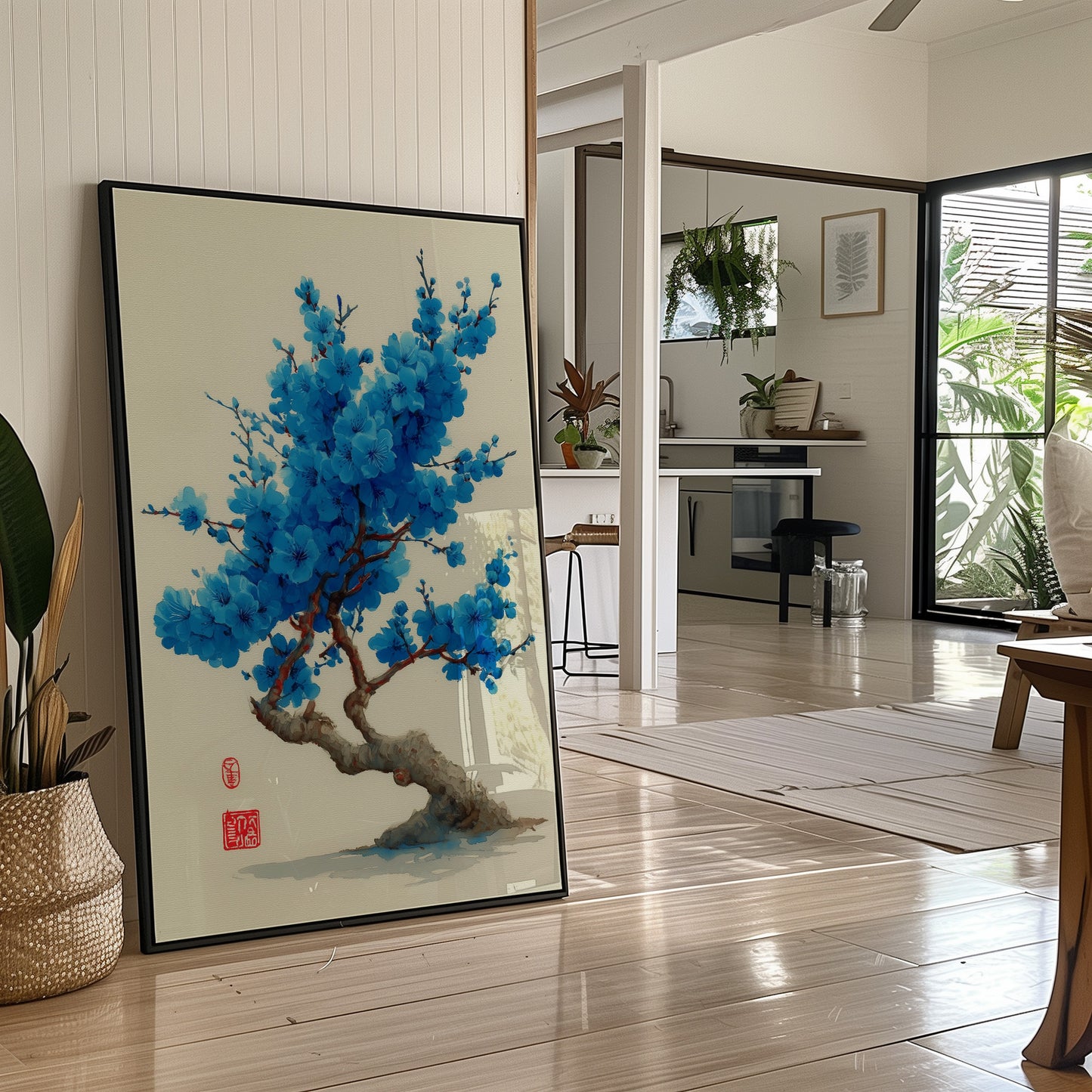 Azure Blossoms Above City Spirits