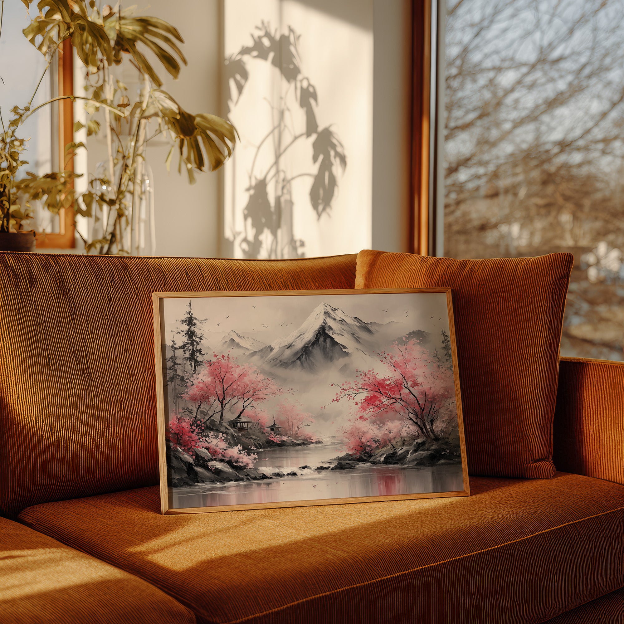 Cherry Blossoms Guard Mountain Temples