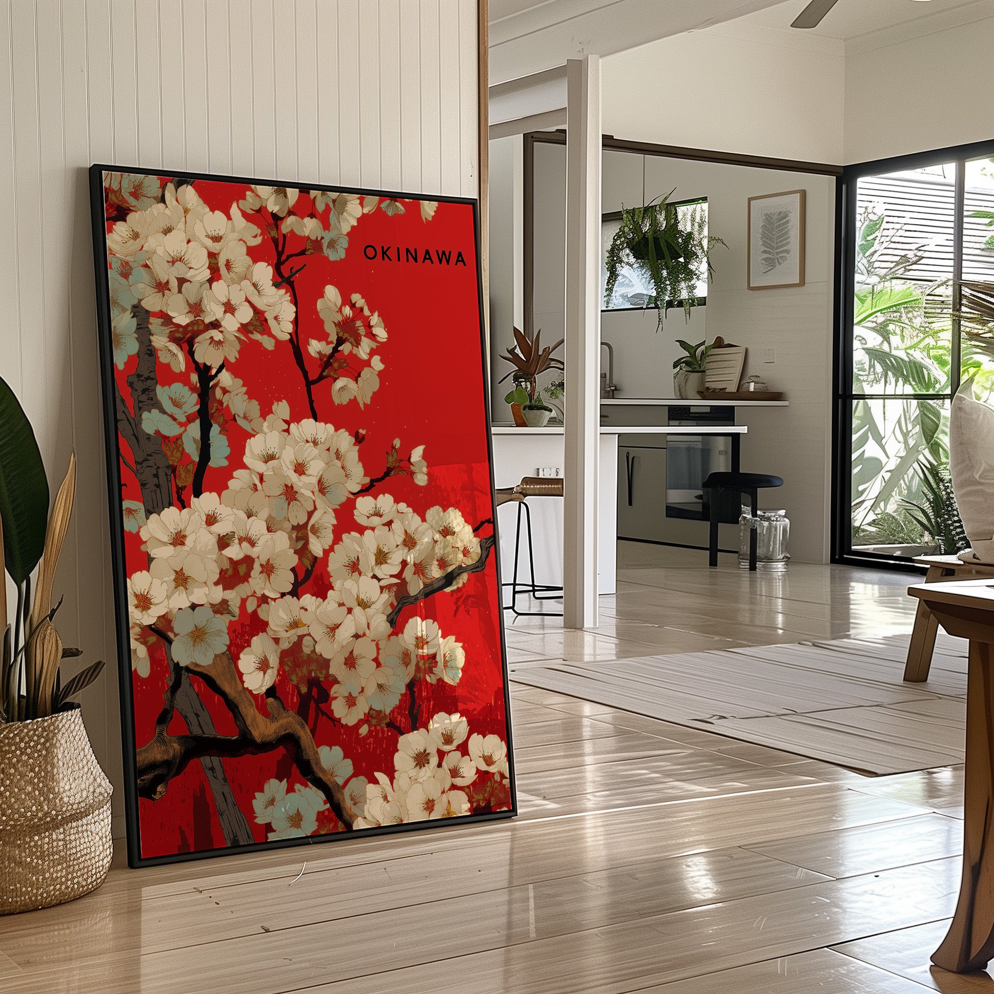 Cherry Blossoms Paint Okinawa Red
