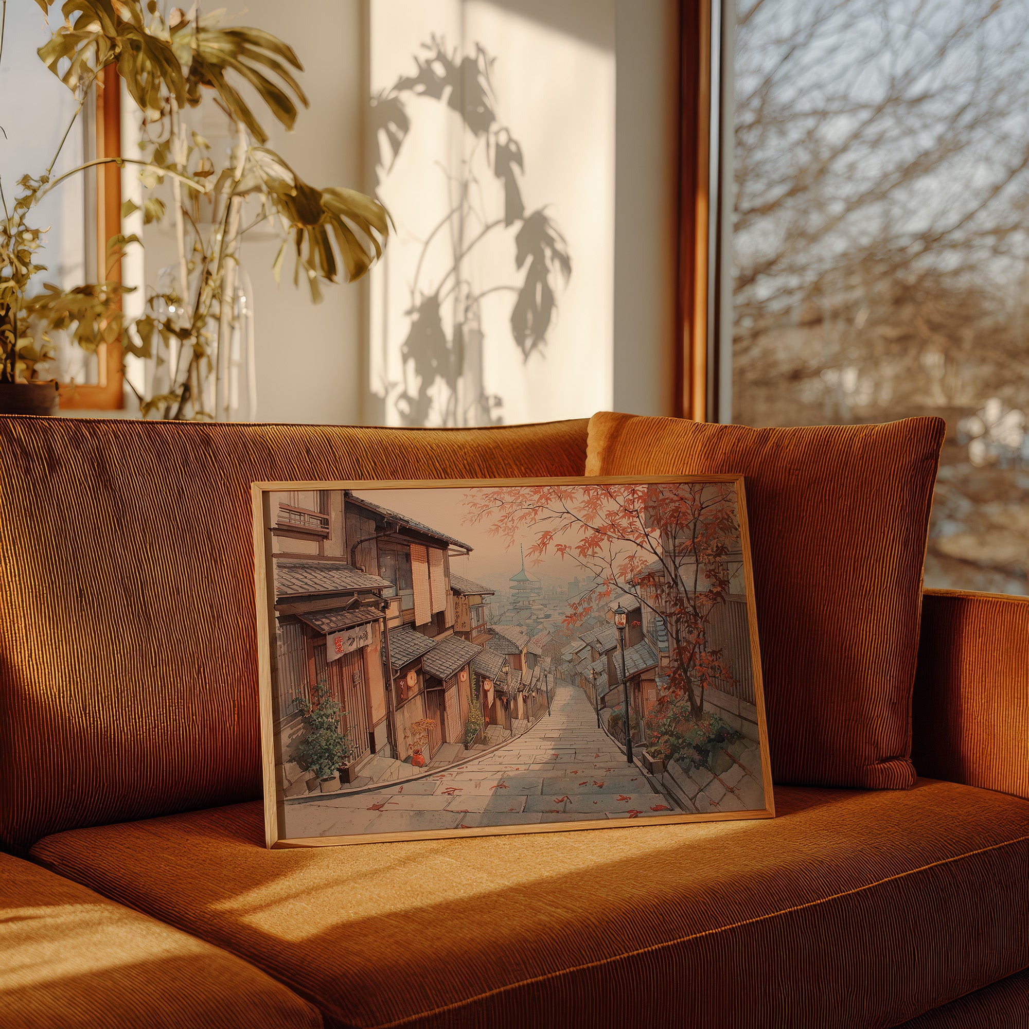 Autumn Maple Graces Ancient Streets