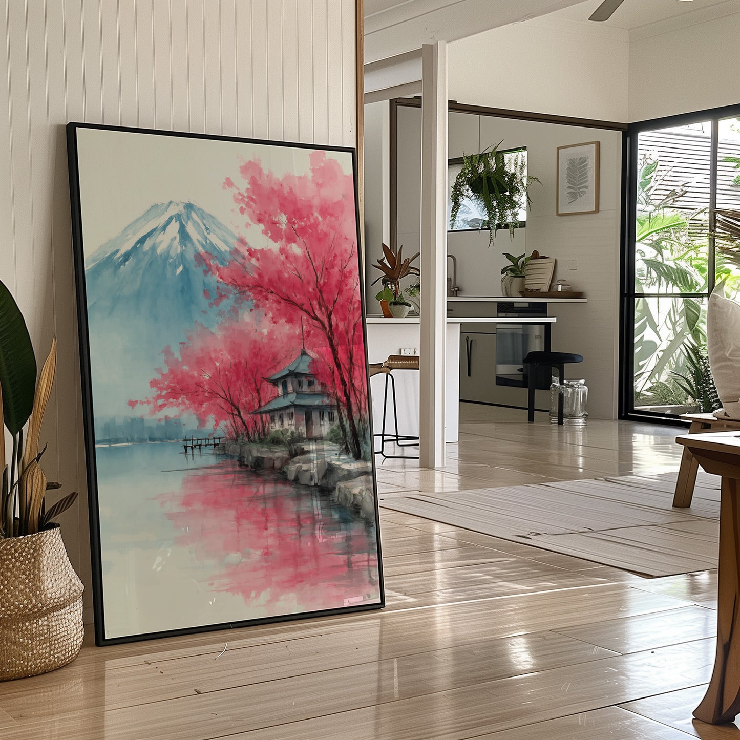 Pink Cherry Blossoms Dance Near Fuji