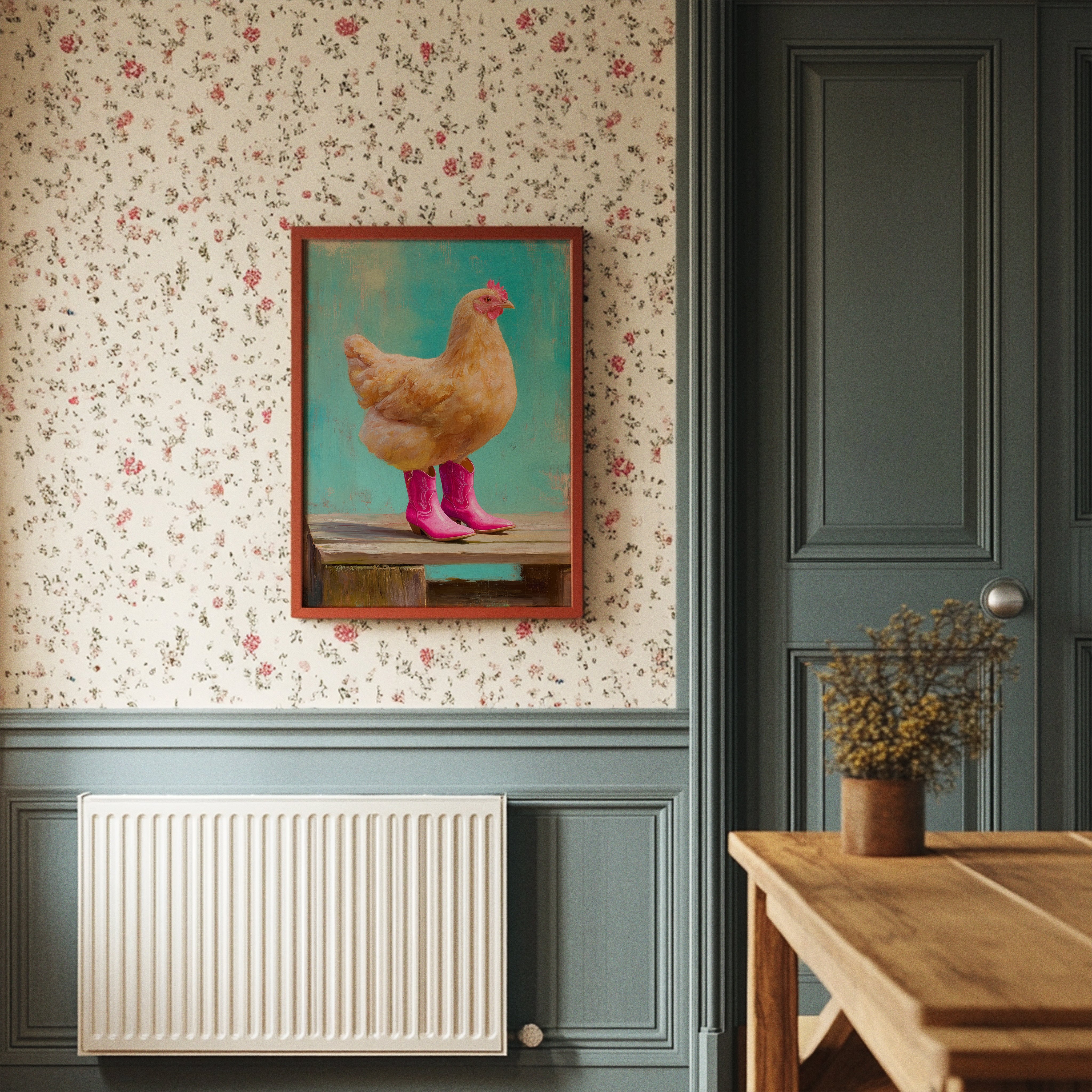 Farmyard Fashionista Struts Pink Boots