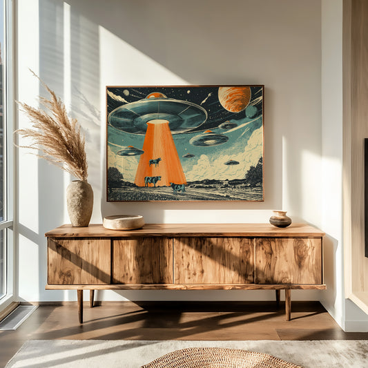 Cosmic Cows Under Orange Beams