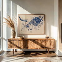 Indigo Blooms Crown Ancient Bones