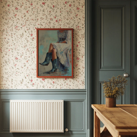 Turquoise Boots Under Lace Skirts