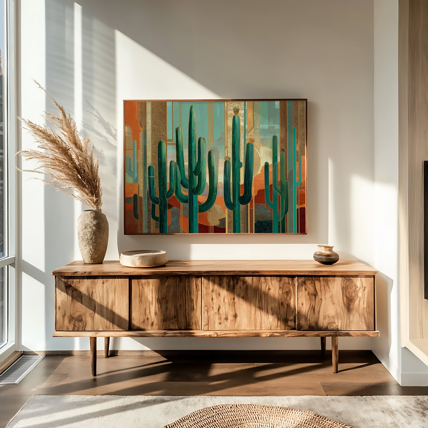 Desert Sentinels In Gilded Light