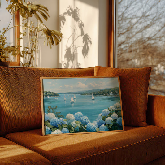 Hydrangeas Dance Along Harbor Shores