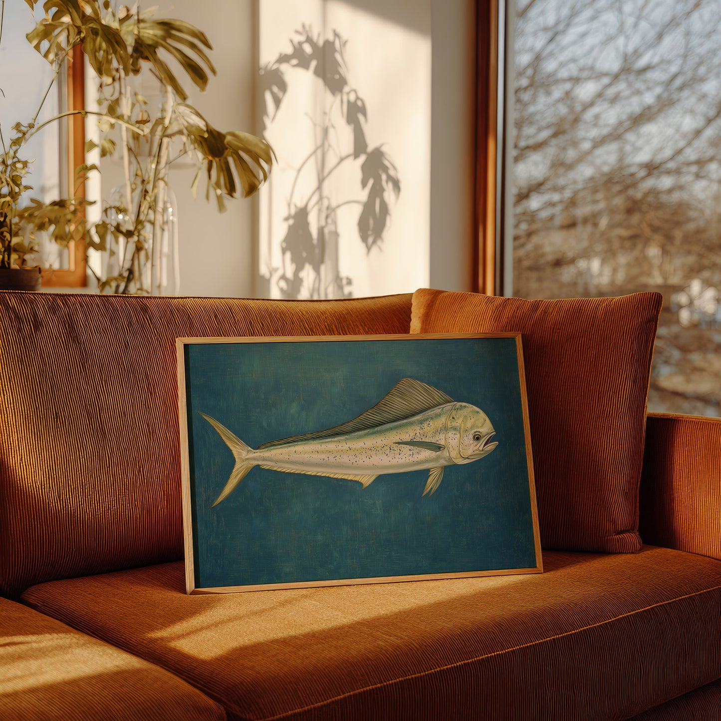 Mahi Drifts Through Teal Depths