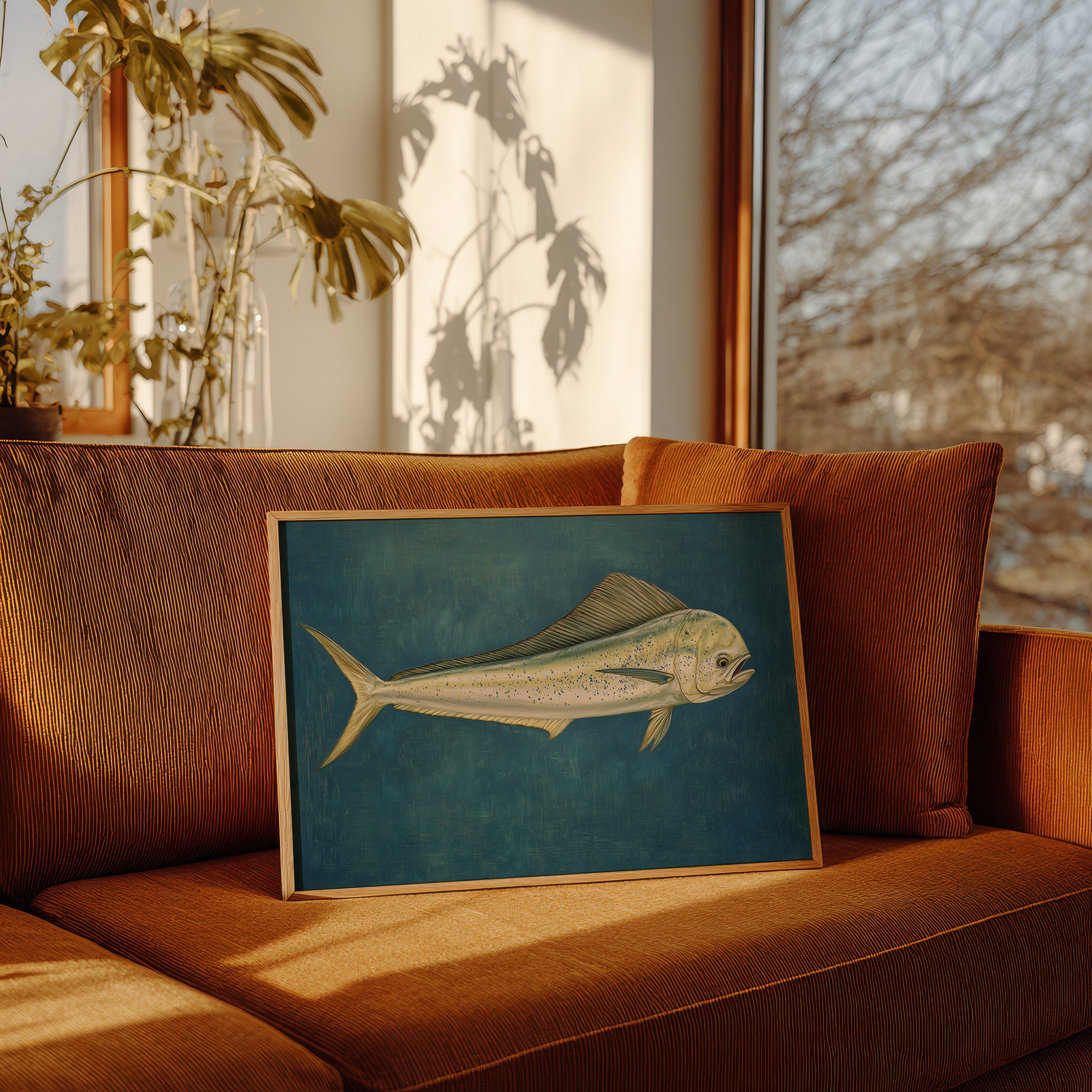 Mahi Drifts Through Teal Depths