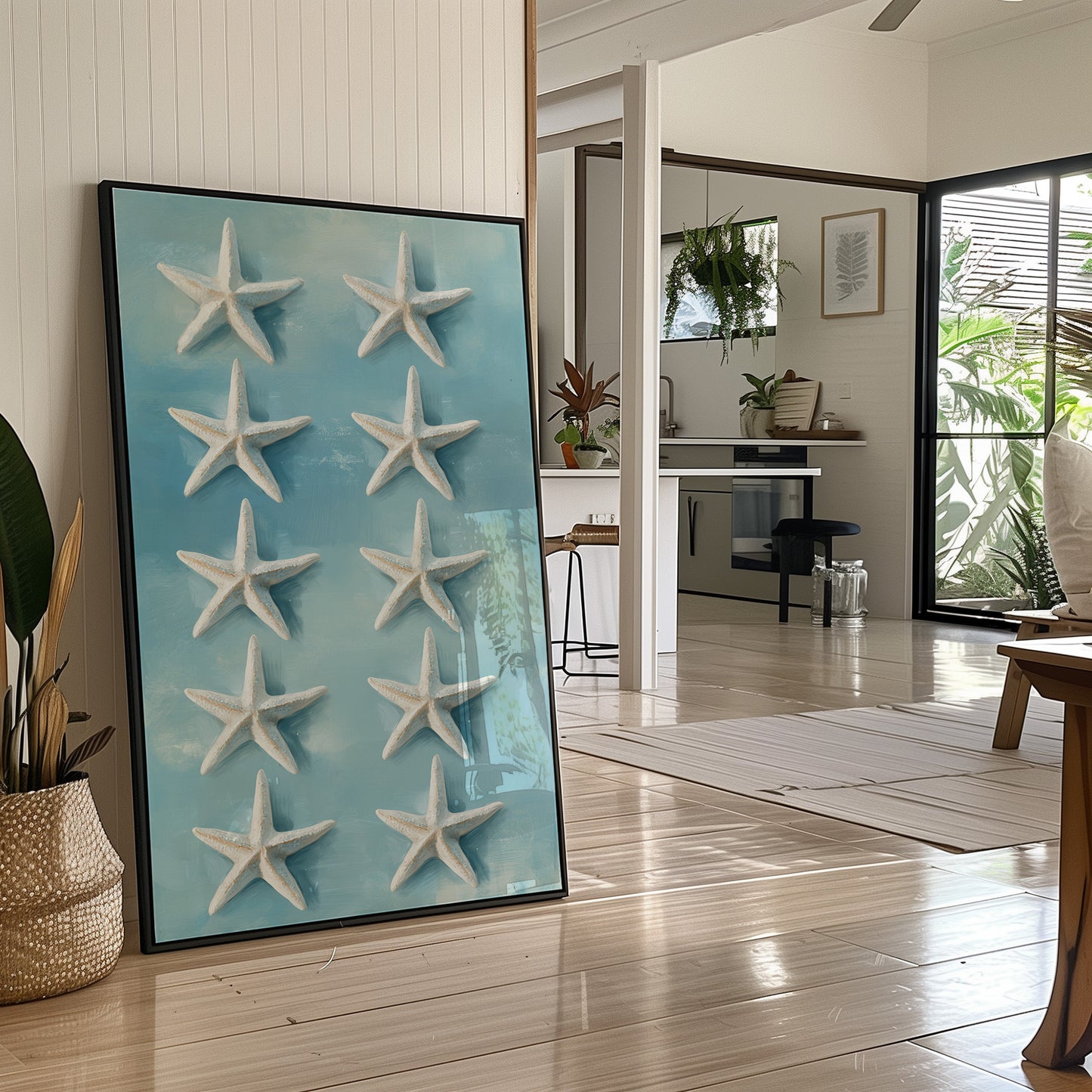 Sea Stars Float On Aqua Tide