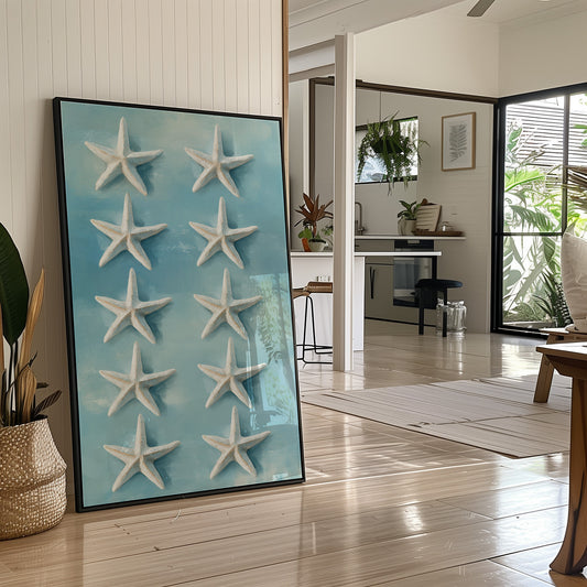 Sea Stars Float On Aqua Tide
