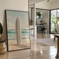 Weathered Board Awaits Morning Tide