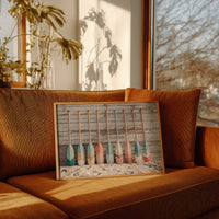 Painted Oars Await Summer Tides