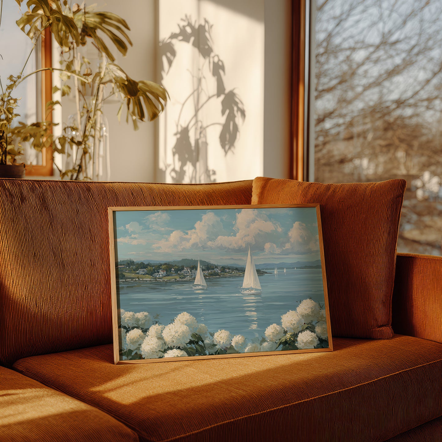 Hydrangeas Bloom By Sailing Waters