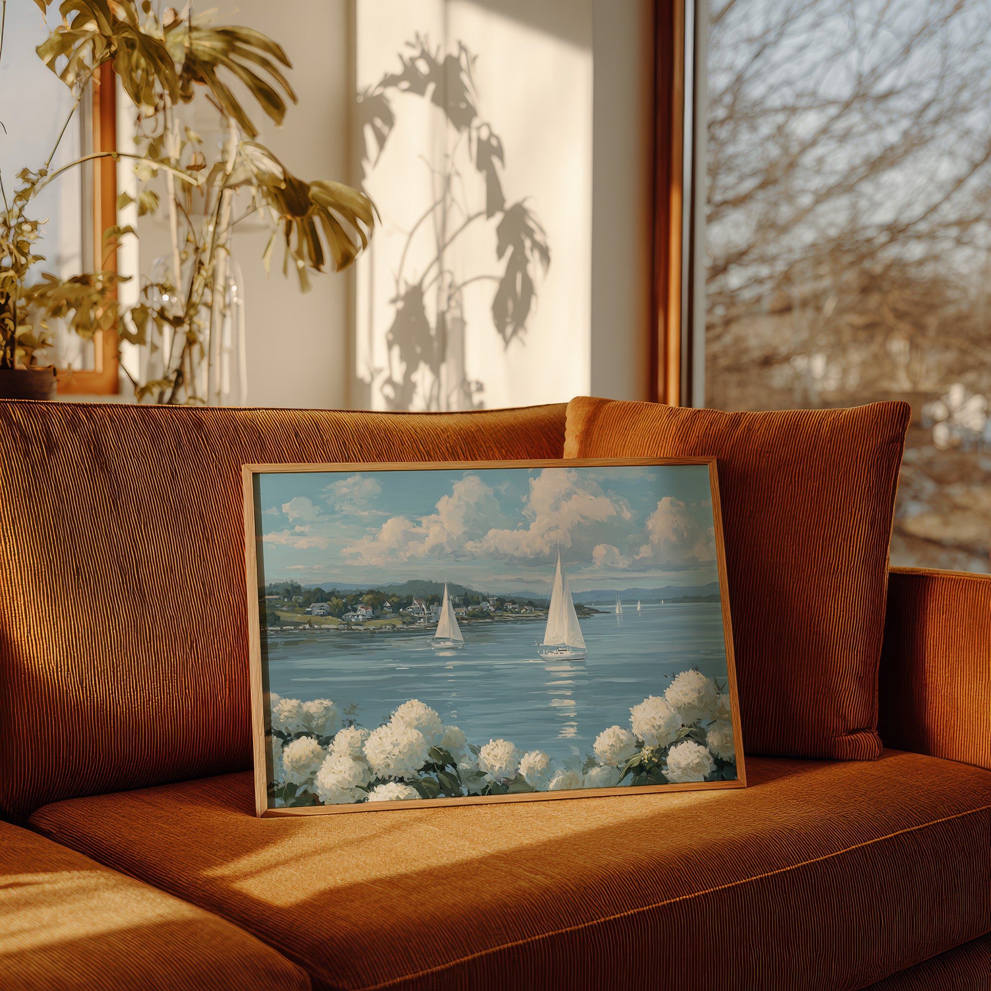 Hydrangeas Bloom By Sailing Waters