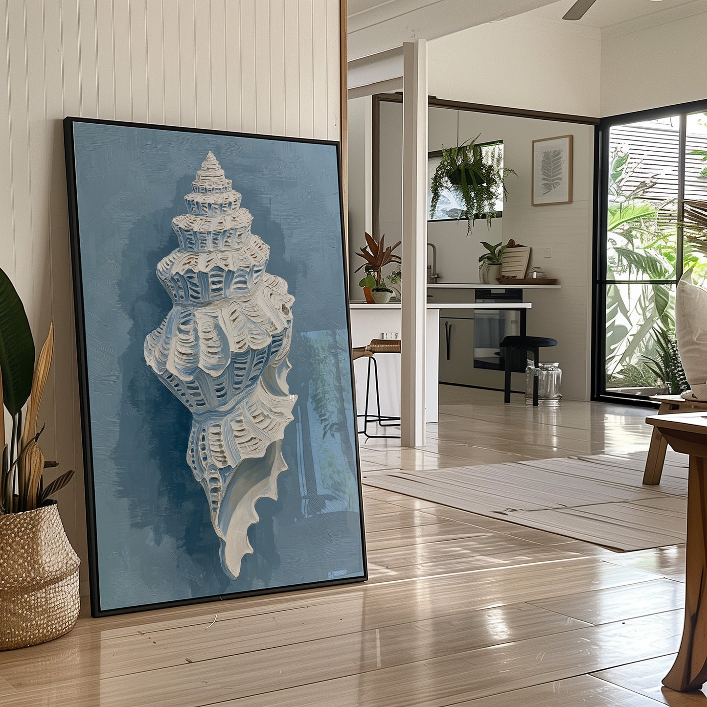 Ocean Memory In Wooden Frame