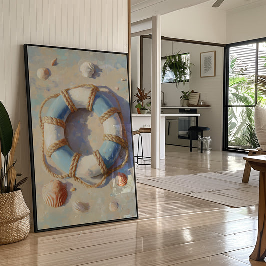 Coastal Memories In Wooden Frame