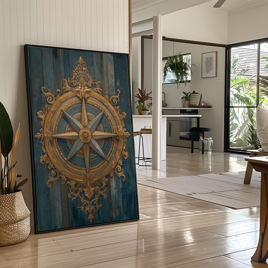 Gilded Compass Charts Distant Shores