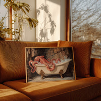 Crimson Tentacles In Vintage Bath